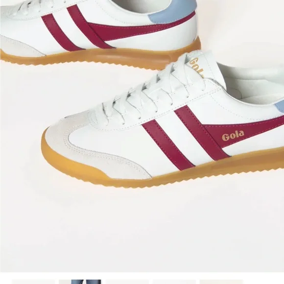 Gola Classic White and Red Sneakers - Picture 6 of 7